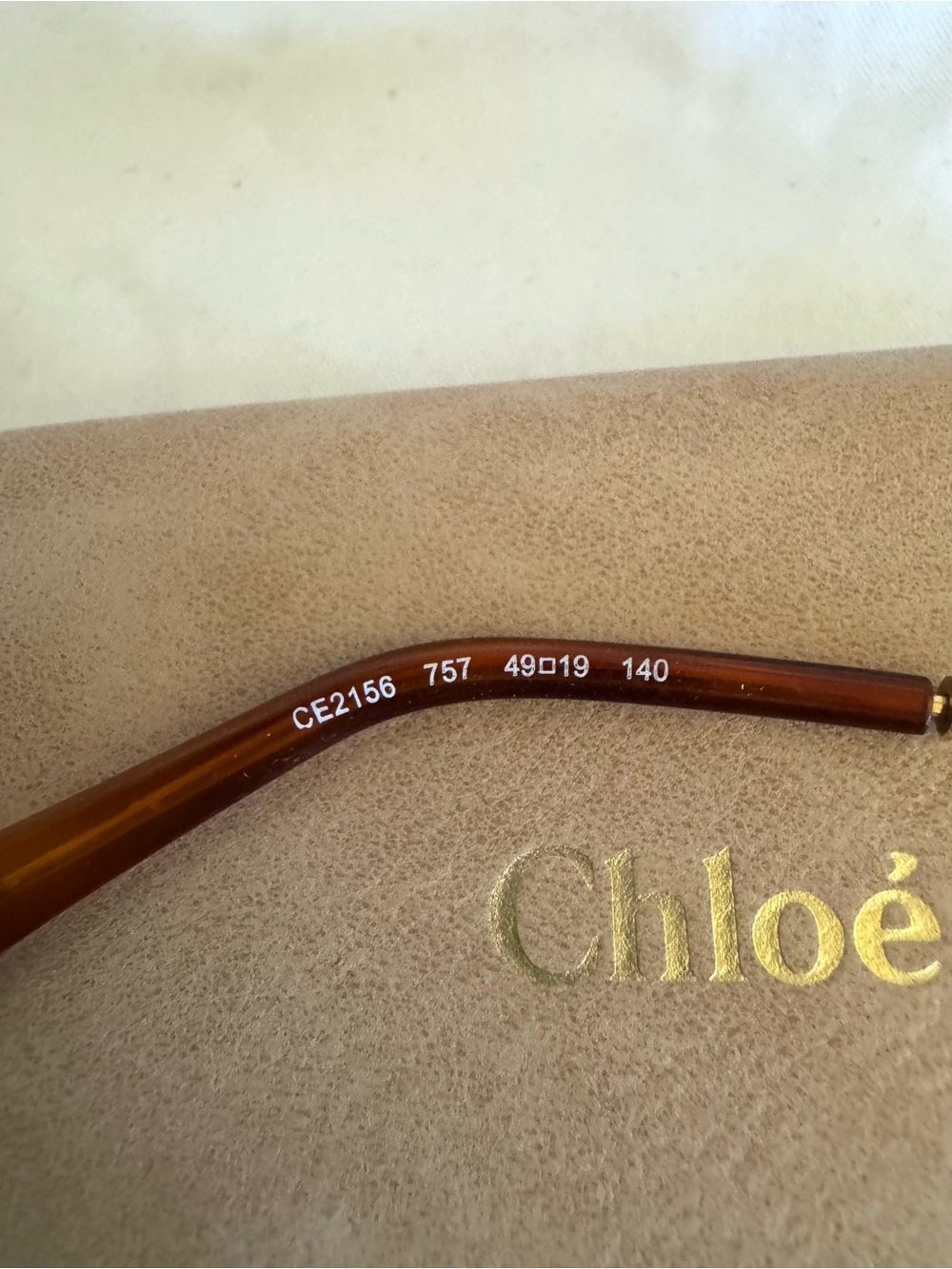 Chloé CE2156 757 Gold Brown Metal Full Rim Eyeglass Frames 49-19 140 Italy - Picture 8 of 10